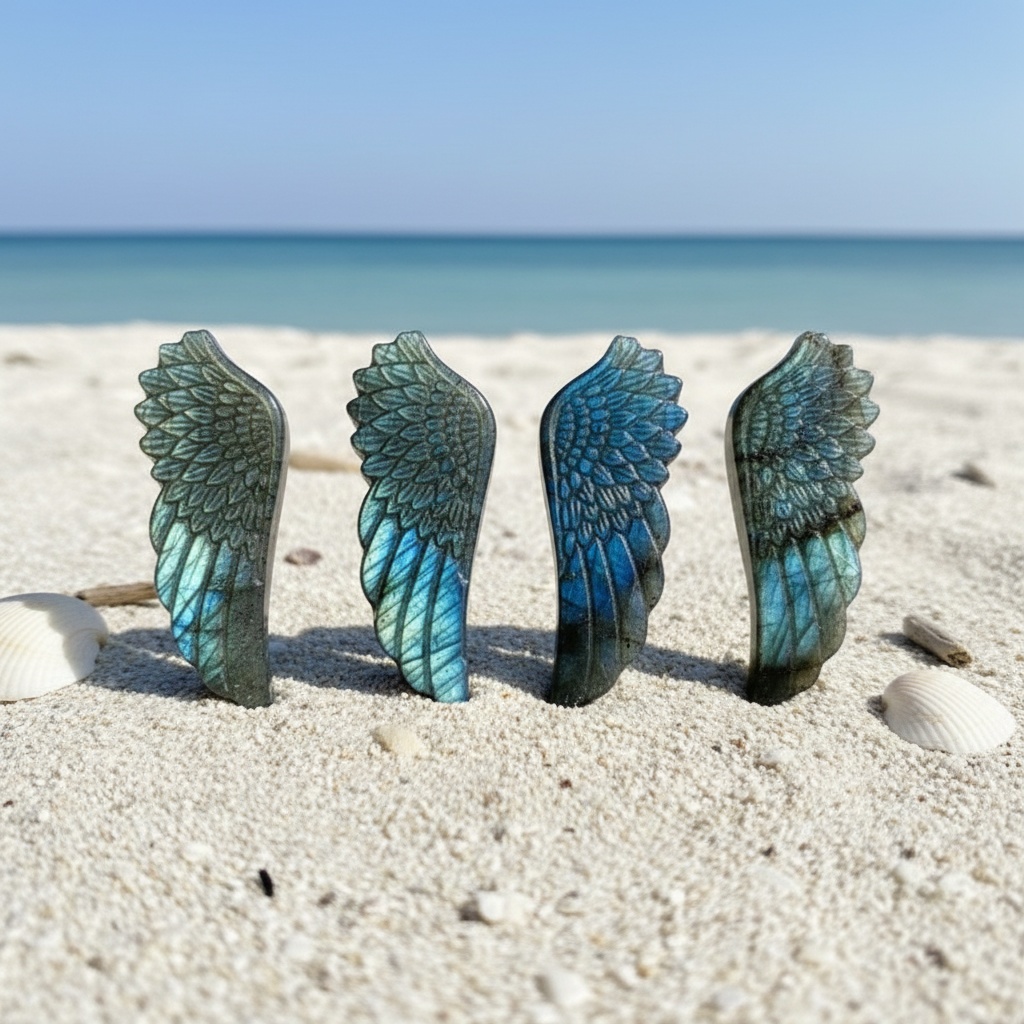 Office Furniture In China - A labradorite wing carving, an elegant