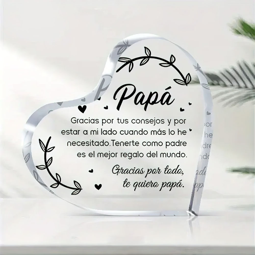 Office Furniture Suppliers - Spanish Dad Birthday Gifts Heart Acrylic