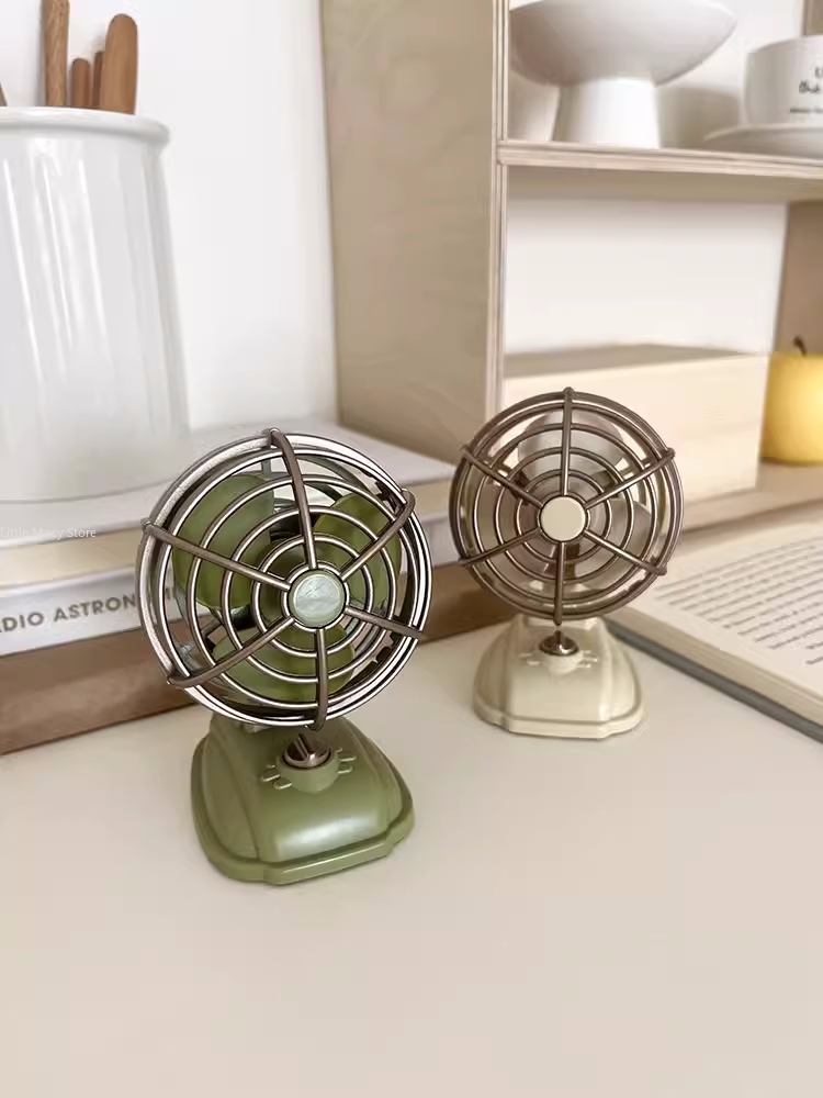 Office Furniture Suppliers - Retro Desktop Small Fan USB Charging