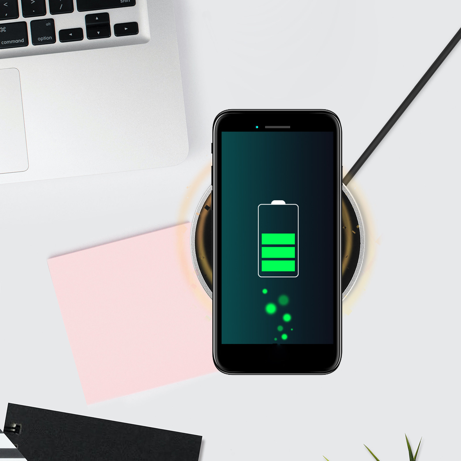 Wireless Charging Pad Black Fu - Office Furniture Plus ulasan dan harga