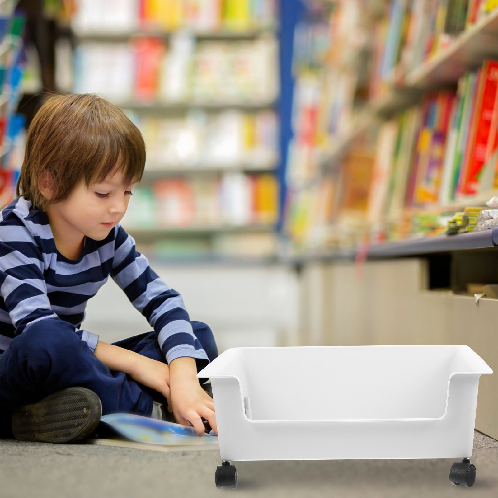 Book Storage Box Rolling Cart  - Book Cart Rolling ulasan dan harga