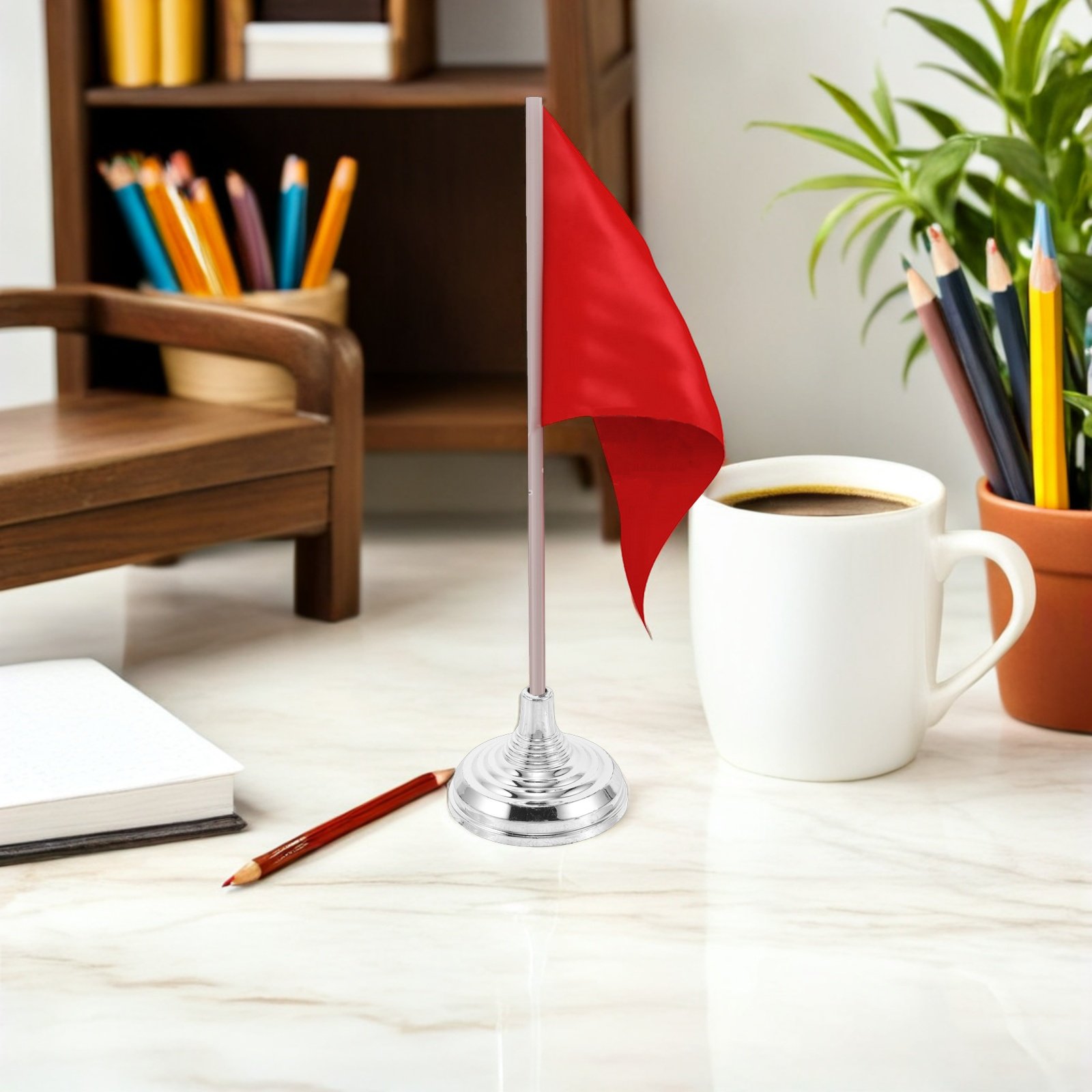 12Pcs Silver Mini Desk Flag St - Office Furniture Ideas ulasan dan harga