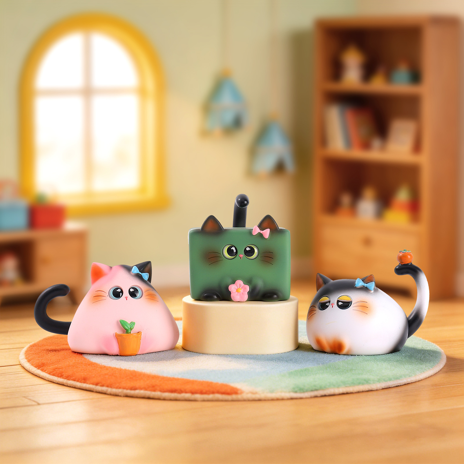 Blind Box Cat Figurine Resin C - Office Furniture Ideas ulasan dan harga