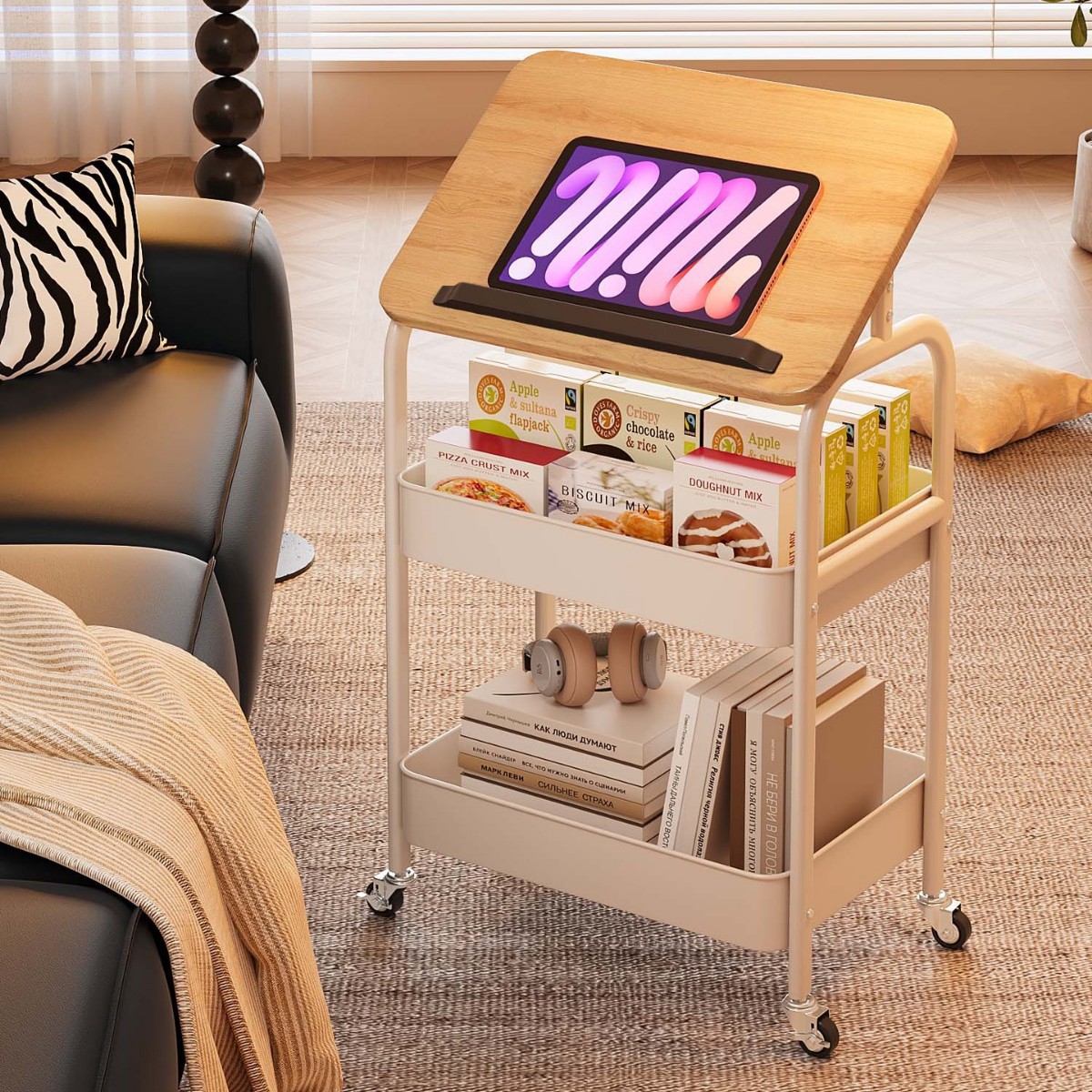 Portable Utility Rolling Carts - Book Cart Rolling ulasan dan harga