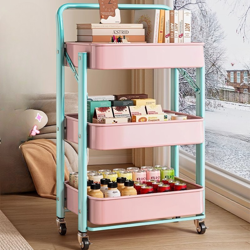 Foldable Multi Tier Rolling Tr - Book Cart Rolling ulasan dan harga