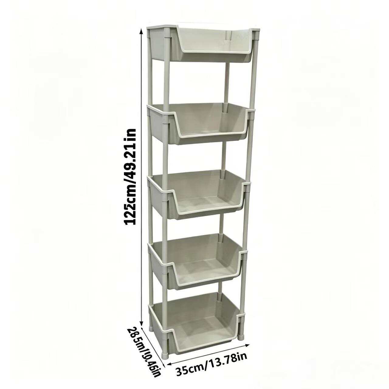5-Layer White Freestanding Sta - Book Cart Rolling ulasan dan harga