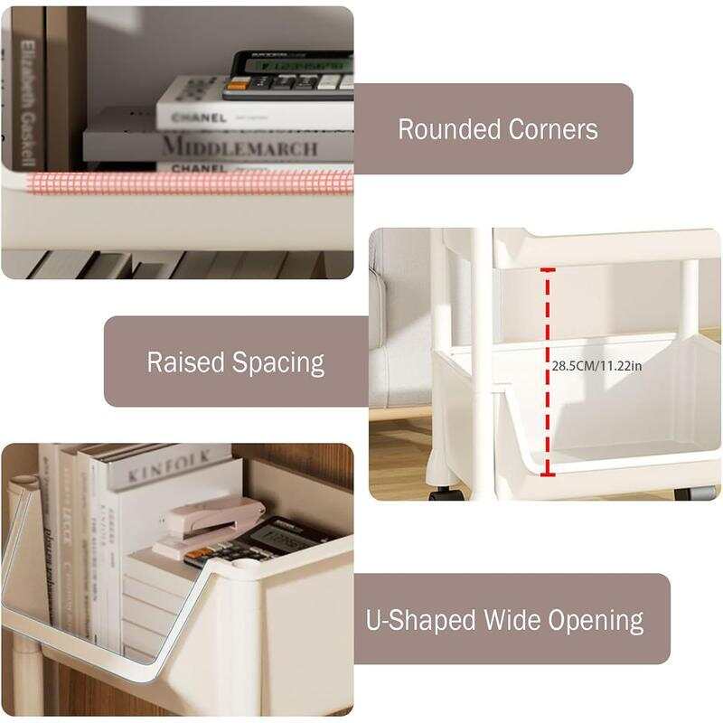 5-Layer White Freestanding Sta - Book Cart Rolling ulasan dan harga