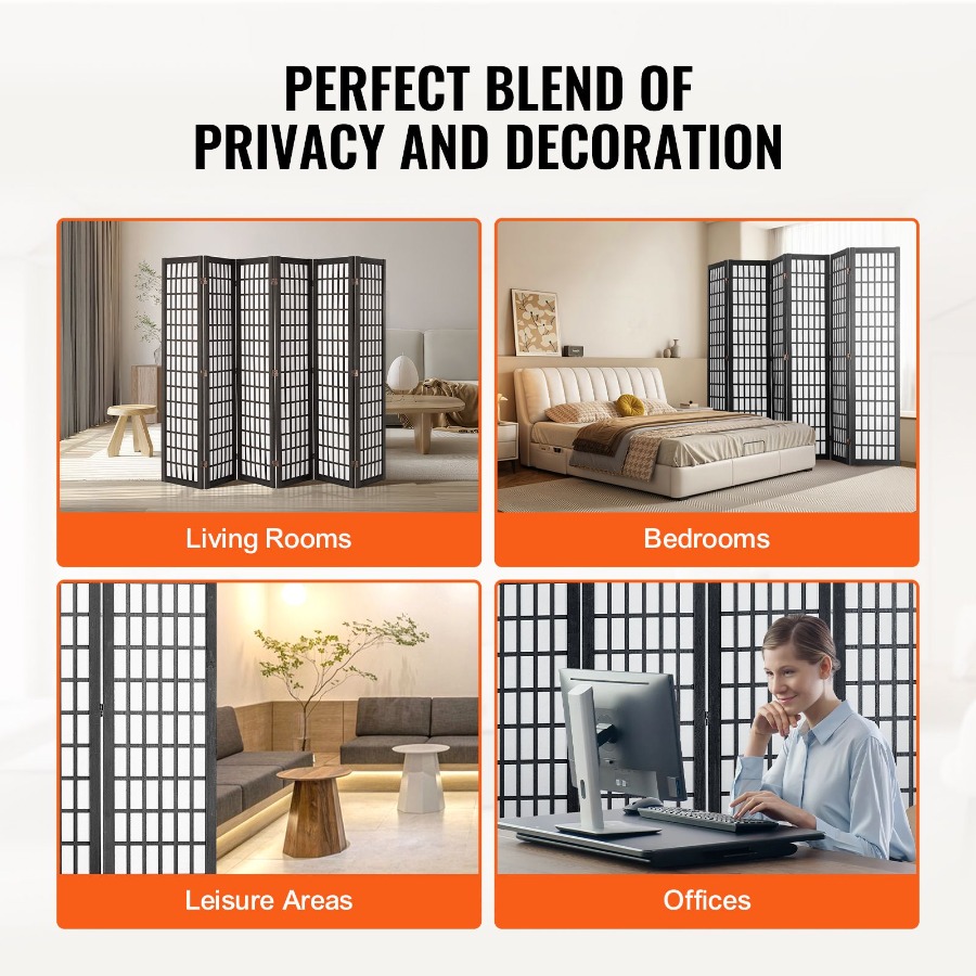 6 Panel Japanese Room Divider  - Partition Screen Divider ulasan dan harga