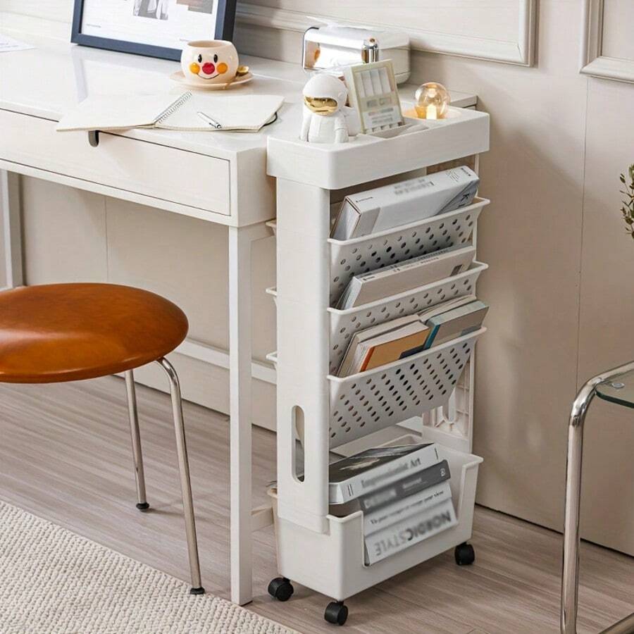 5-Tier Rolling Storage Cart wi - Book Cart Rolling ulasan dan harga