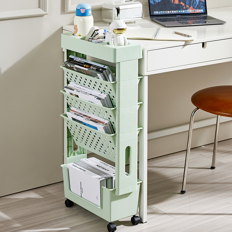 Under Desk Rolling Storage Car - Book Cart Rolling ulasan dan harga