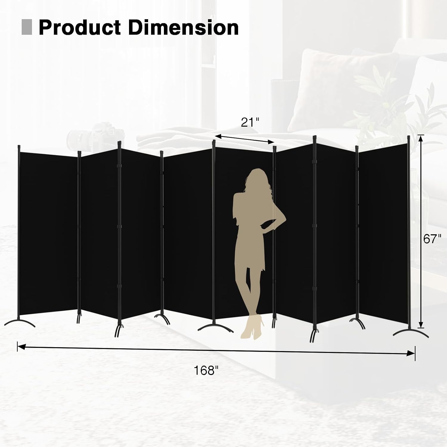 Room Divider-Folding Privacy S - Partition Screen Divider ulasan dan harga