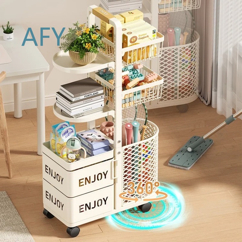 Multilayer Kids Toy Storage Or - Book Cart Rolling ulasan dan harga