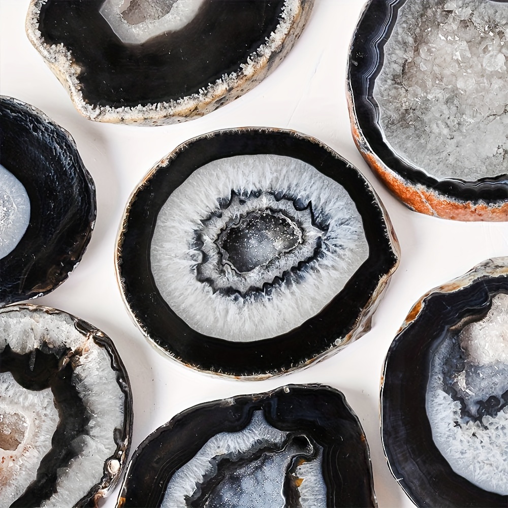 1pc Natural Black Agate Geode  - Office Furniture In China ulasan dan harga