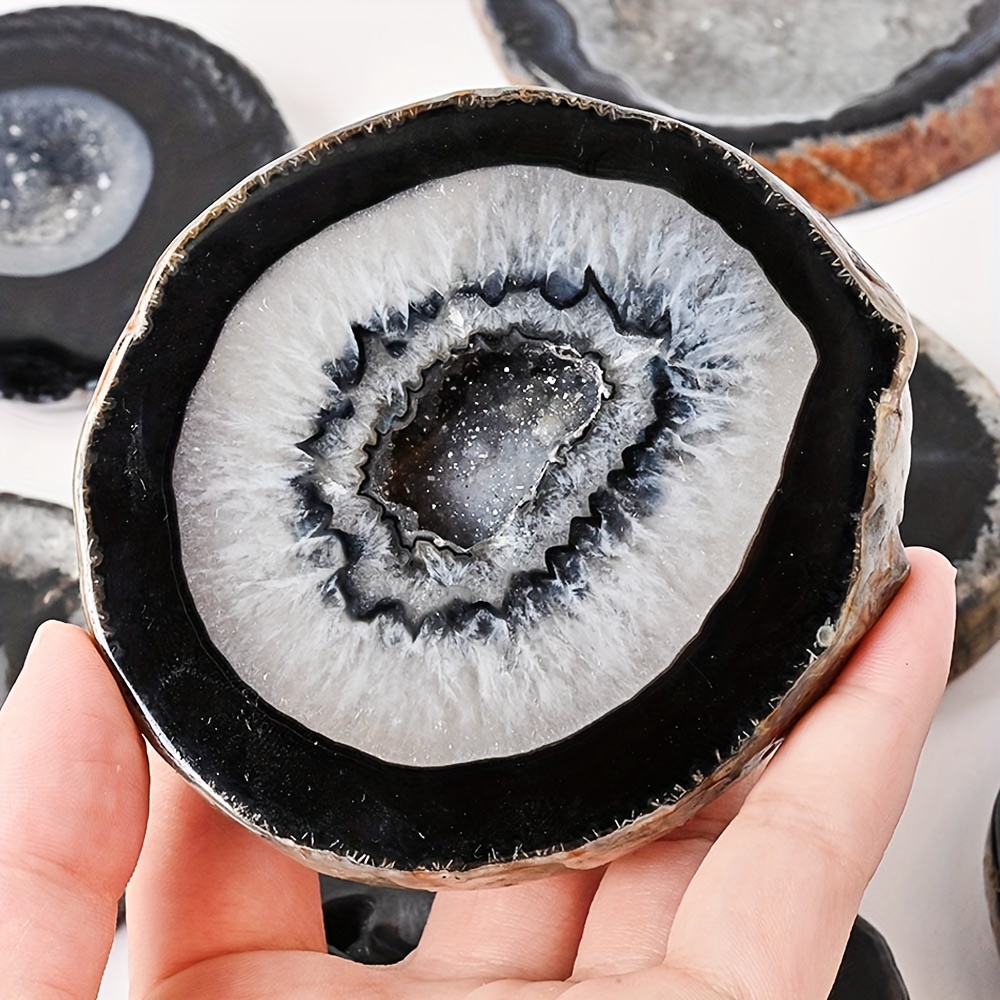 1pc Natural Black Agate Geode  - Office Furniture In China ulasan dan harga