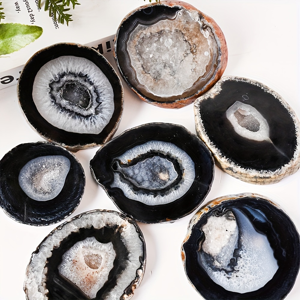 1pc Natural Black Agate Geode  - Office Furniture In China ulasan dan harga